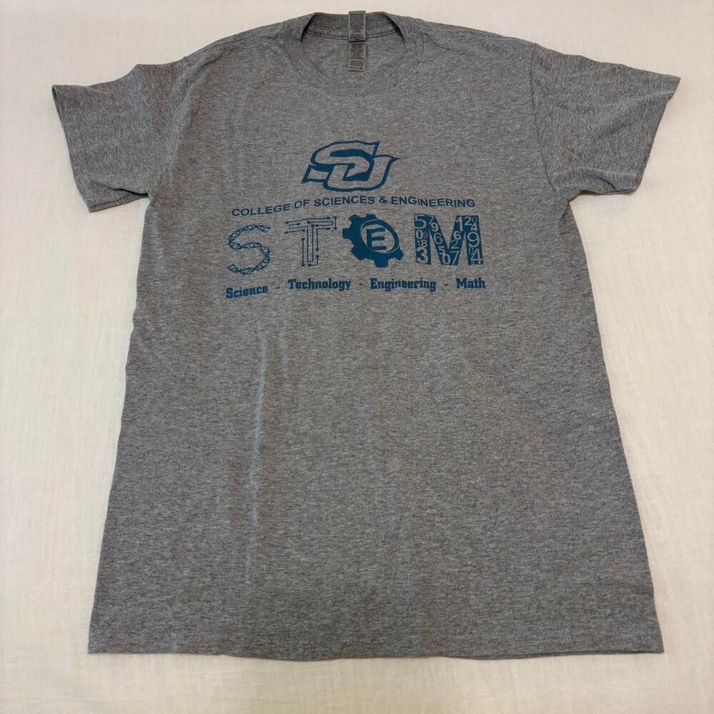 Stem Men's Grey and Blue T-shirt